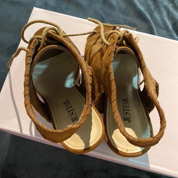 JustFab heeled suede sandals SIZE 8 - Picture 4 of 5